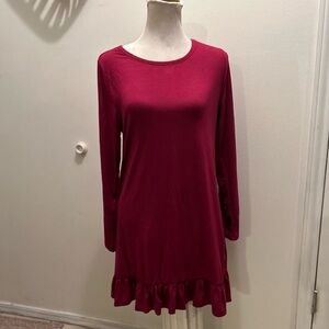 Tee for the soul NWT Crochet boho tunic dress Large  ruffled Annabelle D1